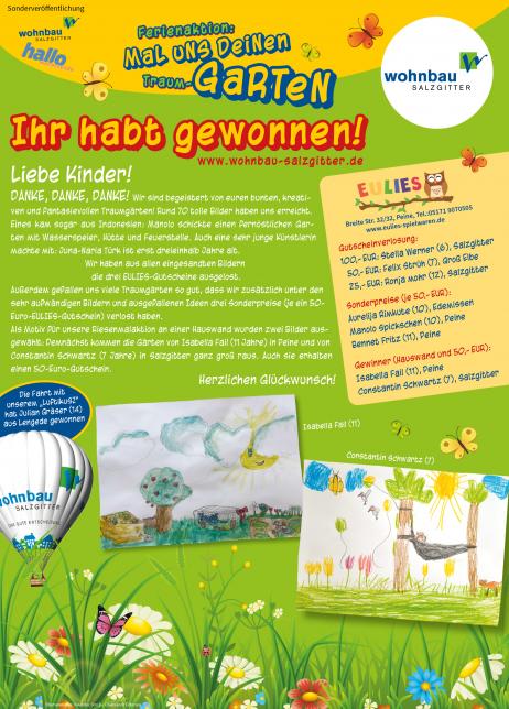 Unsere Anzeige in der HALLO Peine und Salzgitter